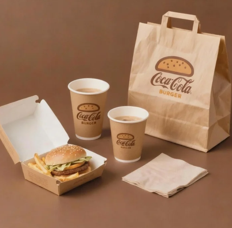 Burger shop packaging